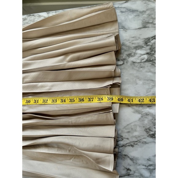 Dainty Jewells Sz XS Twirling into Tomorrow Modest Tan Long Pleated Maxi Skirt - Picture 10 of 11